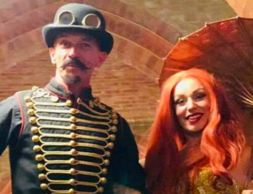 Case study: Steam Punk Edwardian Ball surrounded by dinosaurs!